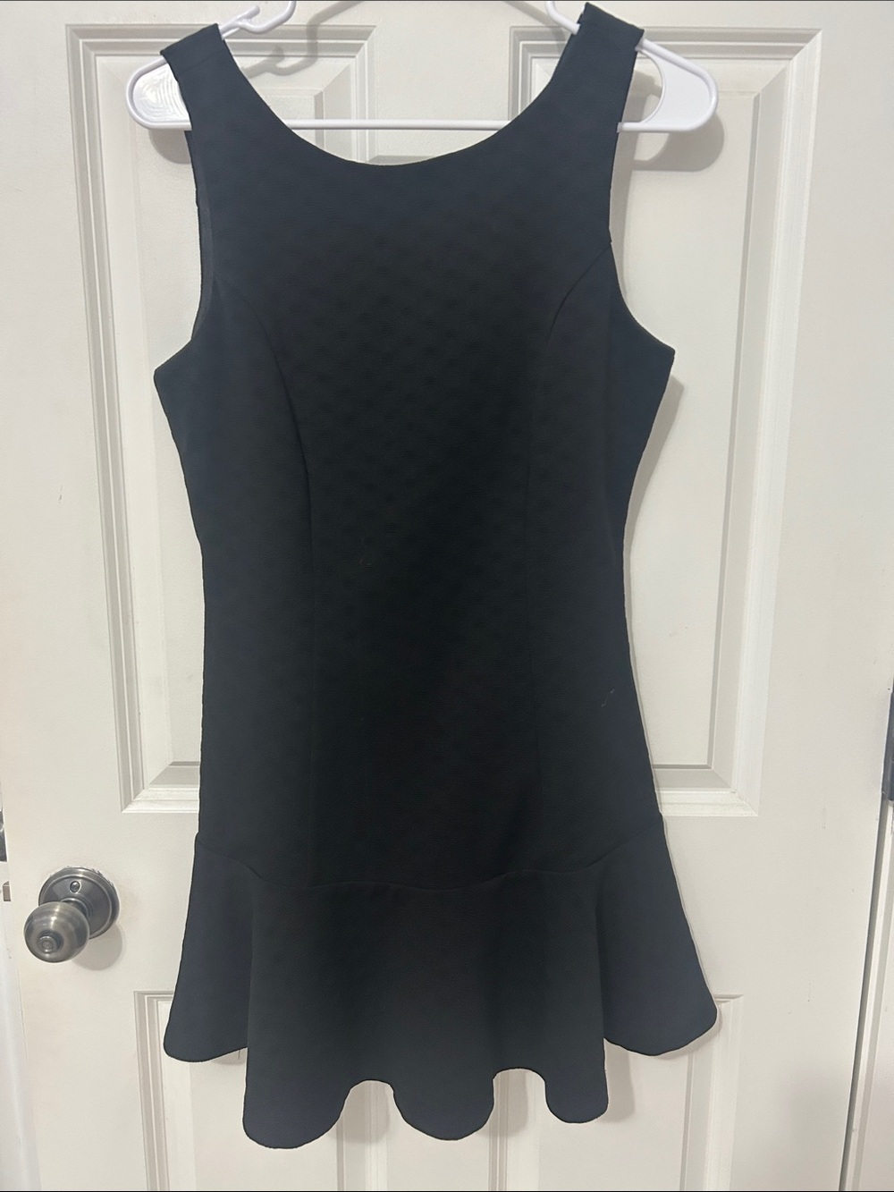 Forever 21 Sleeveless Peplum Mini Dress size medium black